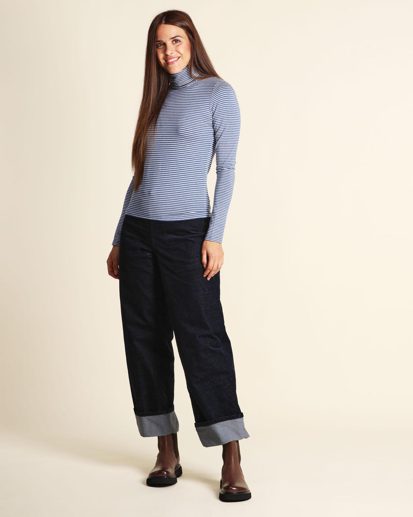 PennyBlack Blue Stripe Poloneck