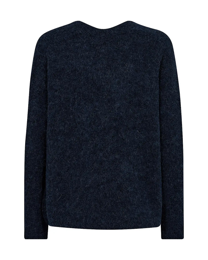 MMThora V-Neck Knit Salute navy