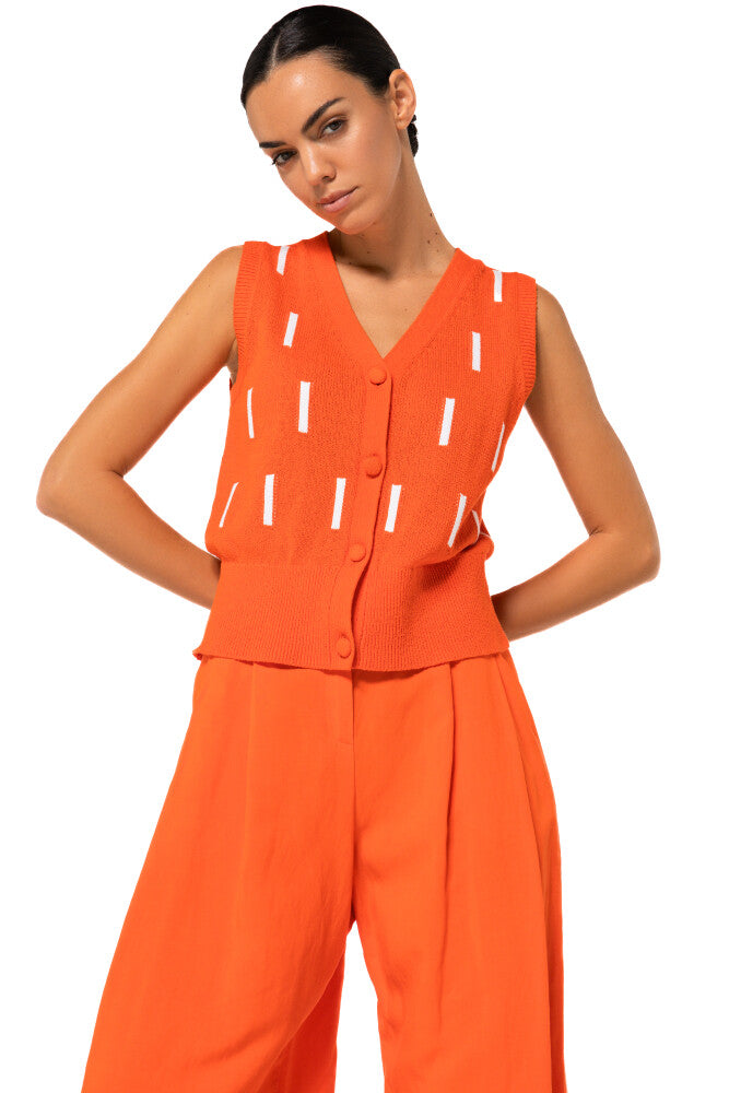 Caroline Biss Orange Top