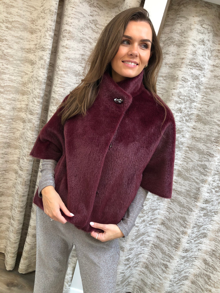 Joseph Ribkoff Merlot jacket 253924