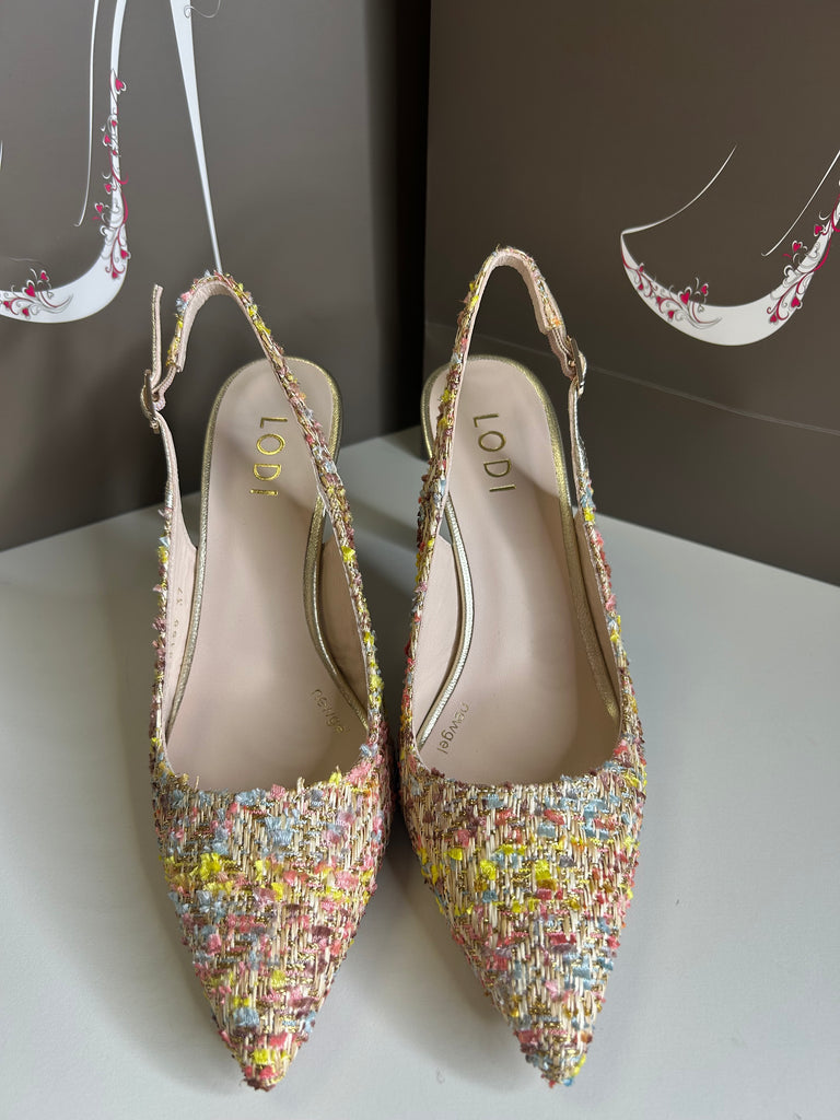 Lodi 261026 RANFI tweed slingback multi