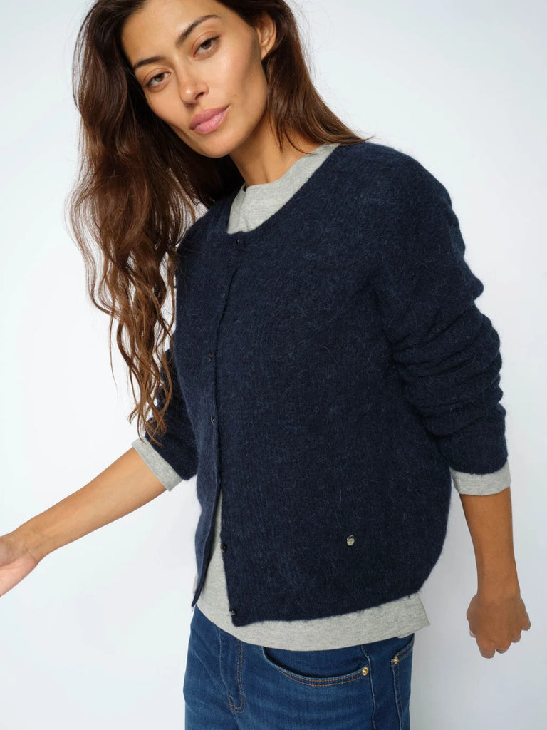 MMAlmine Knit Cardigan Salute Navy