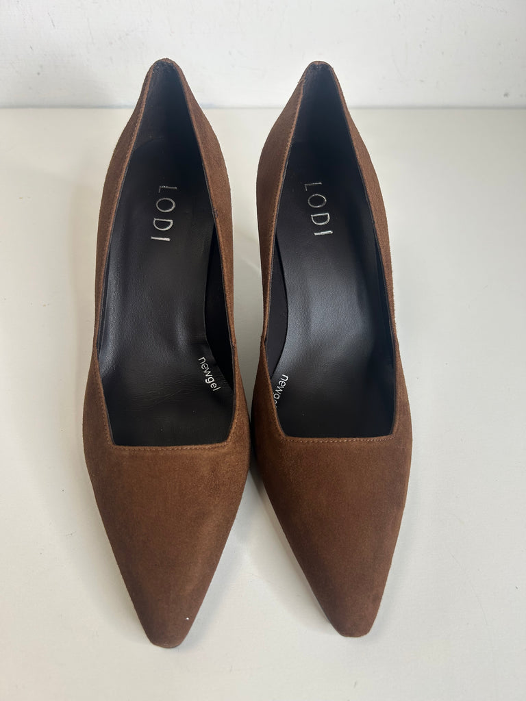 Lodi 261103 Lodi Chestnut Brown Suede Heel