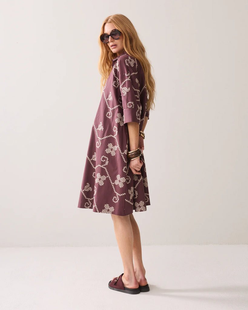 Summum Dress Cotton embroidered 5s1661