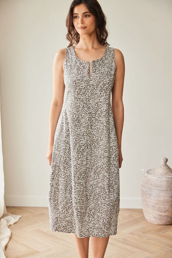 Peruzzi S26511 Sleeveless print tech dress