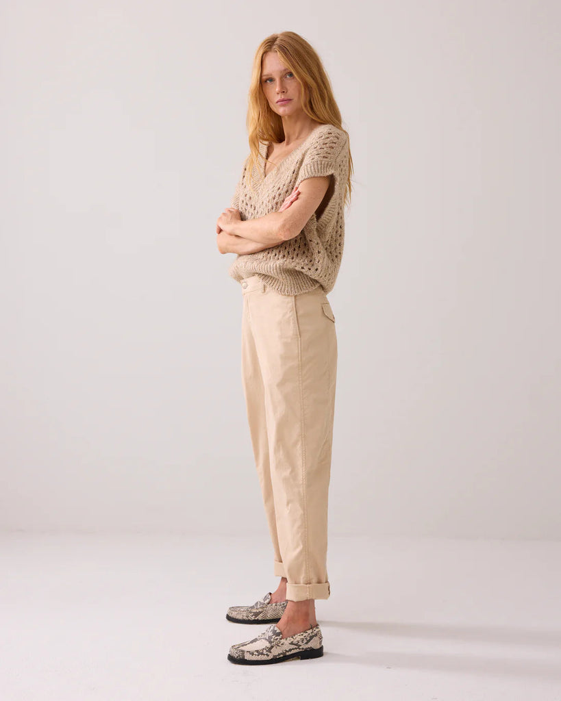 Summum Cocoon chino aurora stretch twill