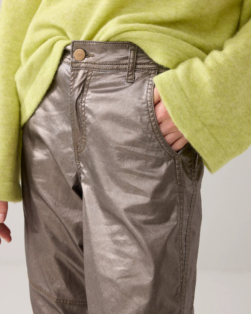 Summum Tapered Metallic Coated Twill