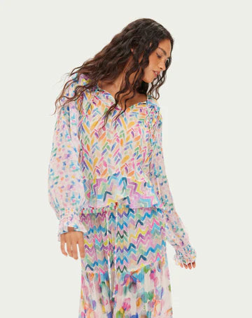 Me369 Camellia Ruffled Blouse
