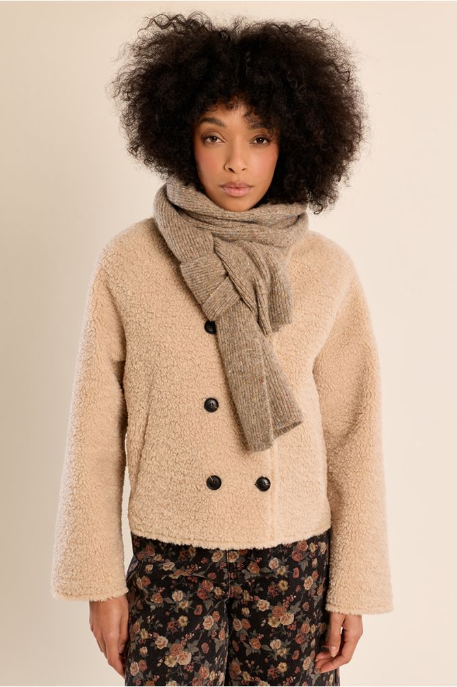 Molly Beige Knit Scarf