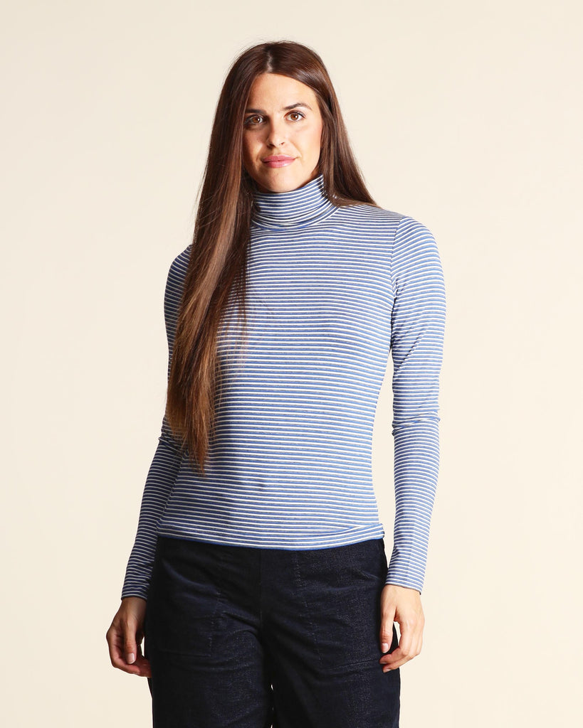 PennyBlack Blue Stripe Poloneck
