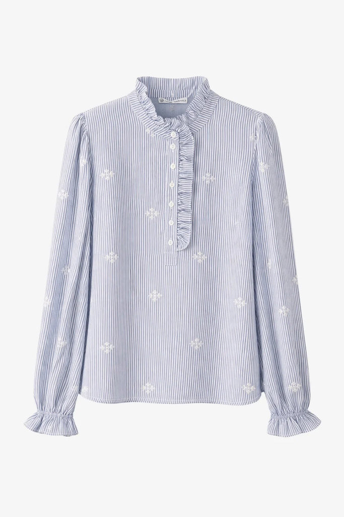 Jane Lushka Rina Striped Blouse Blue/White