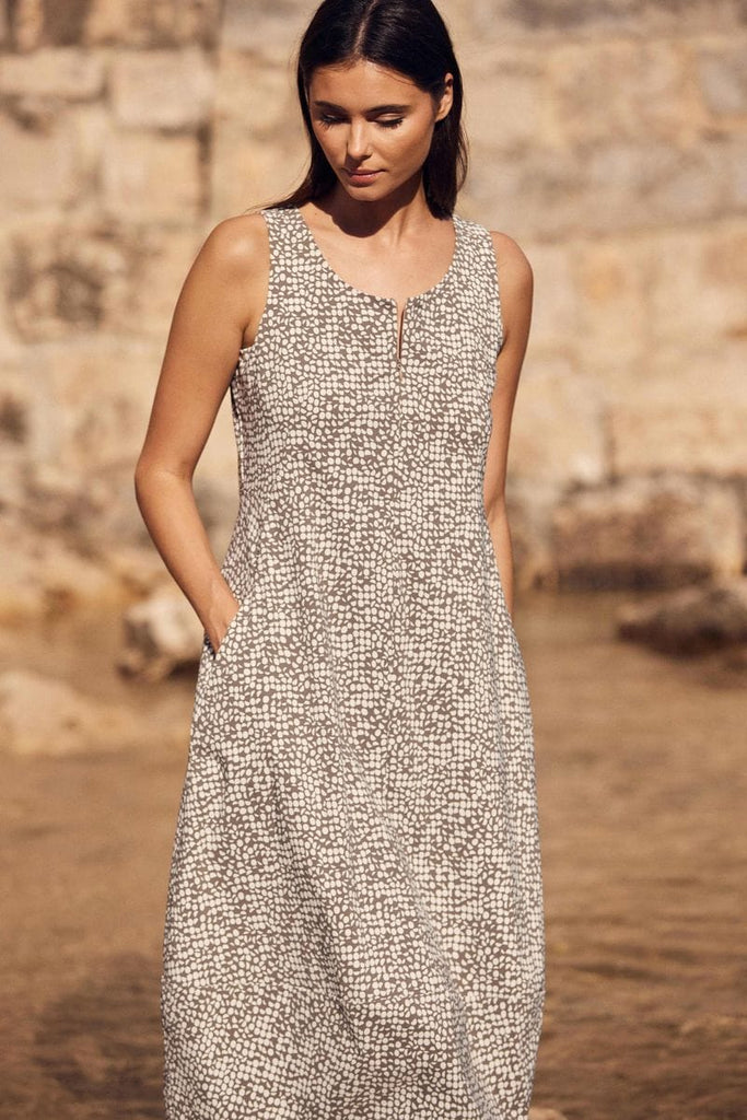 Peruzzi S26511 Sleeveless print tech dress