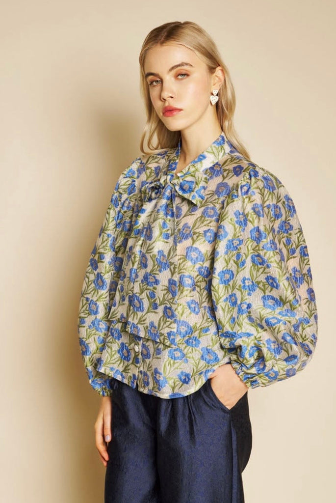 Sister Jane Iris Jacquard Box Blouse