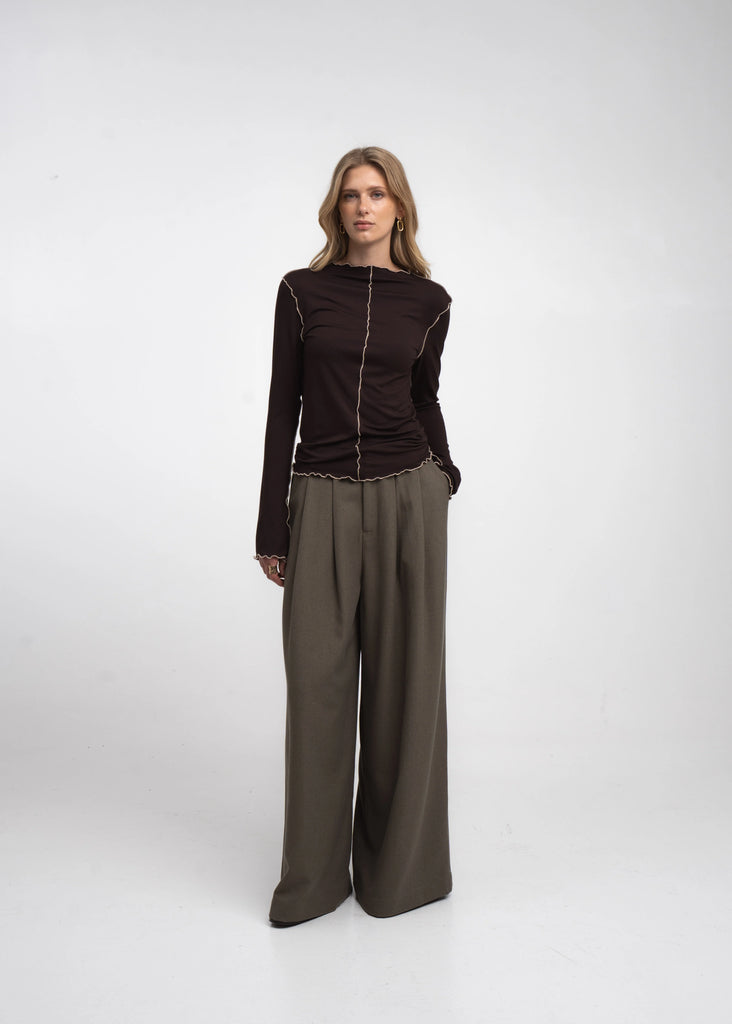 Jane Lushka Brown Janette Top