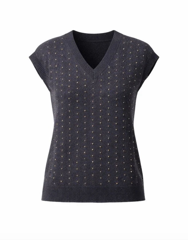 Peruzzi Stud Sleeveless Knit