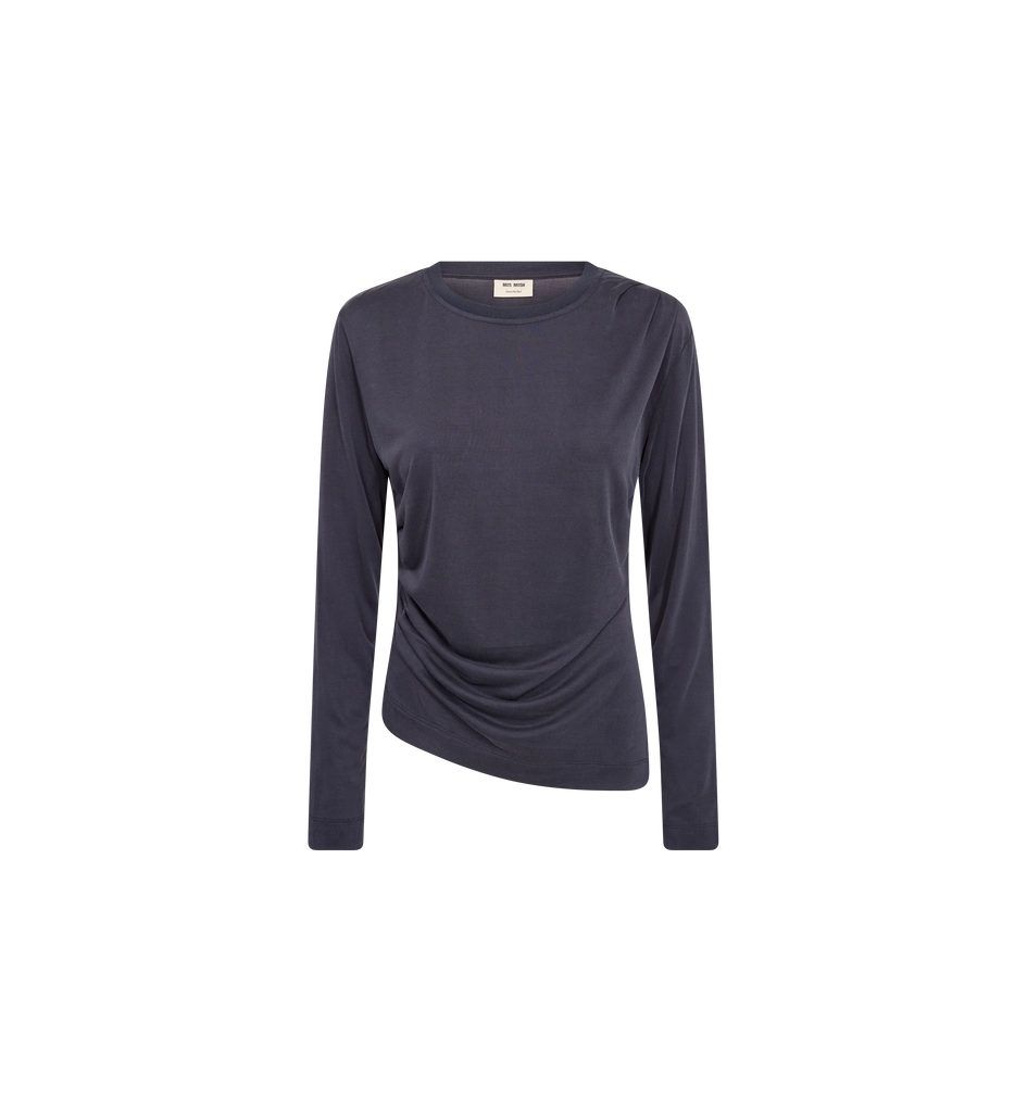MMAmi O-LS Draped Tee Salute Navy