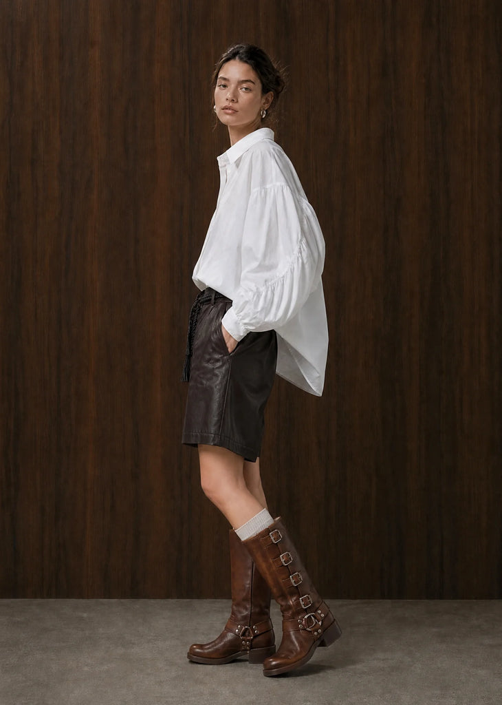 Jane Lushka Sola Brown Bermuda Shorts
