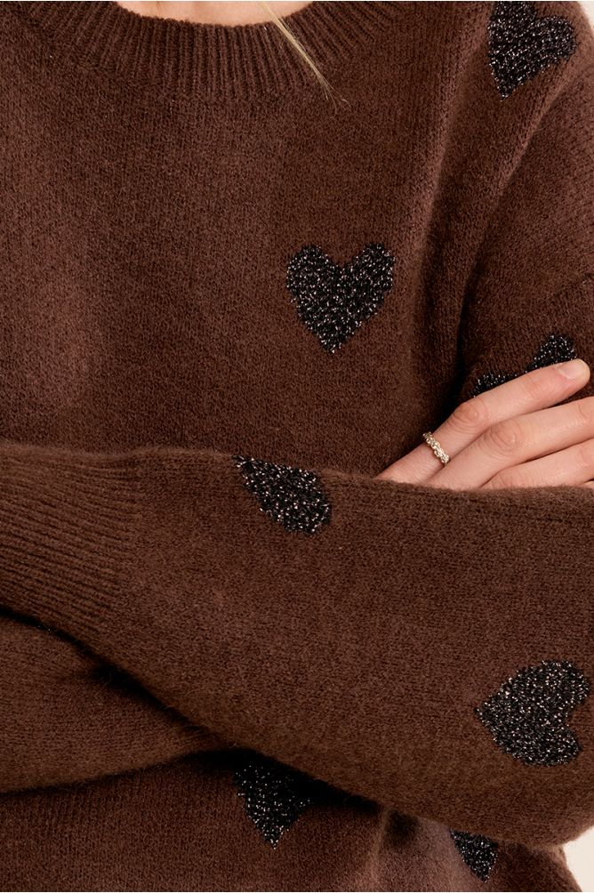Molly Chocolate Knitted Sweater