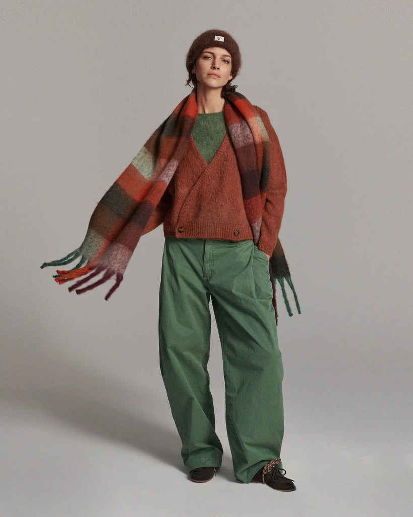 Summum Thyme Green Wide Leg Trs