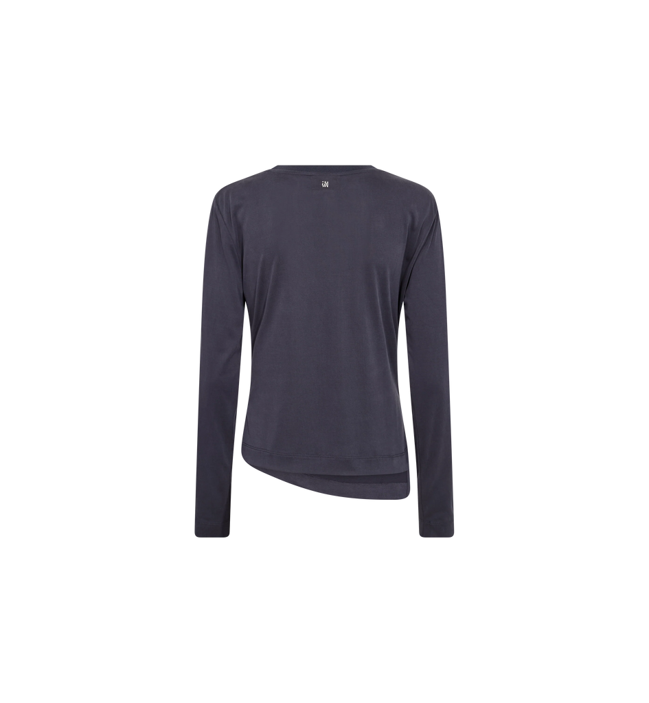 MMAmi O-LS Draped Tee Salute Navy