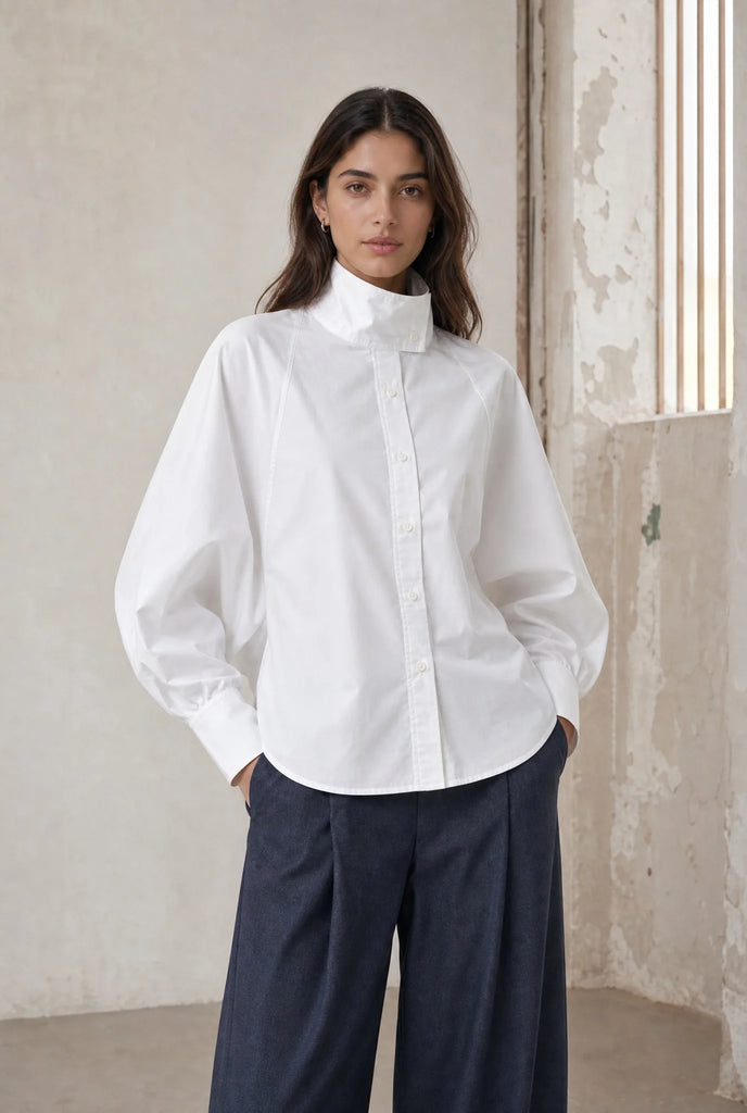 Jane Lushka Bree Cotton Poplin Blouse