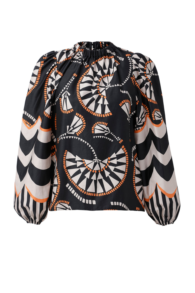 Emily Lovelock T1542 Lilly Black Top