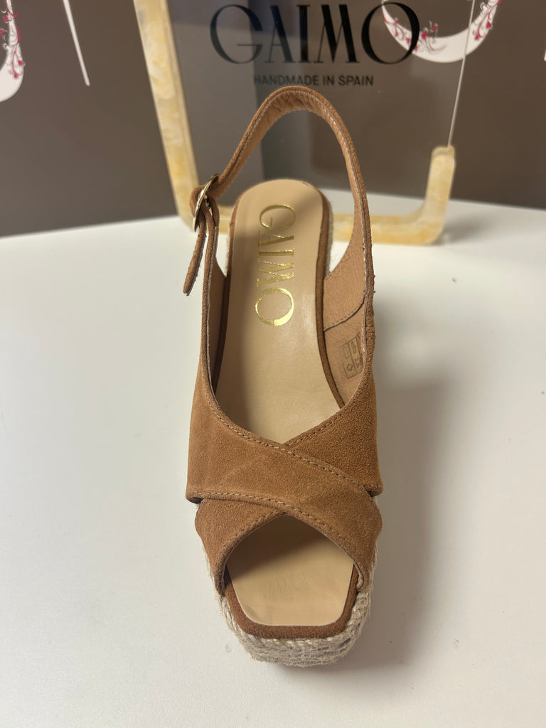 Gaimo 261070 tan suede espadrille