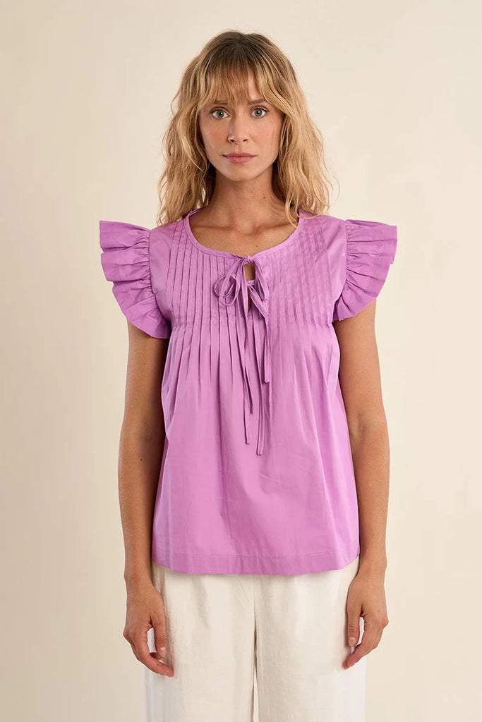 Molly Bracken woven top LA1939EE lilac