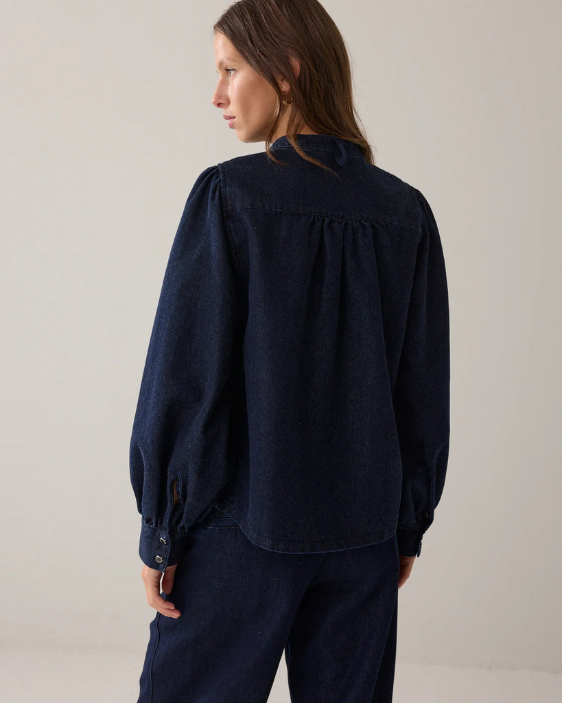 Summum Blouse Cotton lurex denim