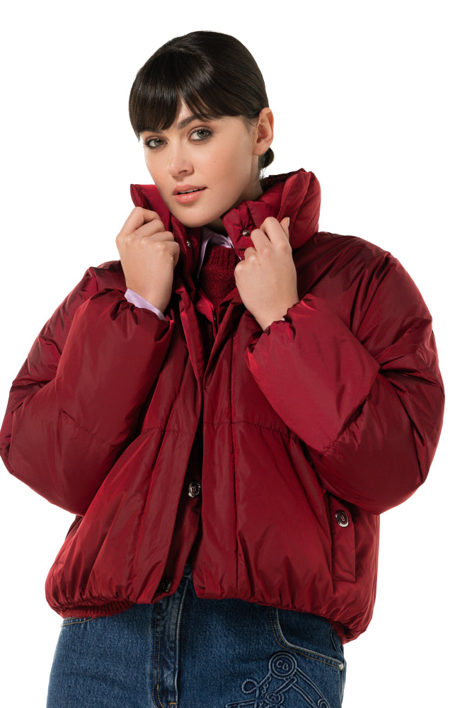 Caroline biss jacket wine red
