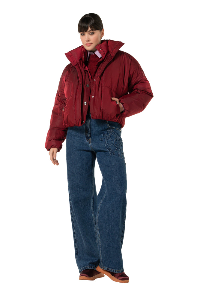 Caroline biss jacket wine red