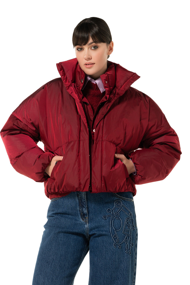 Caroline biss jacket wine red