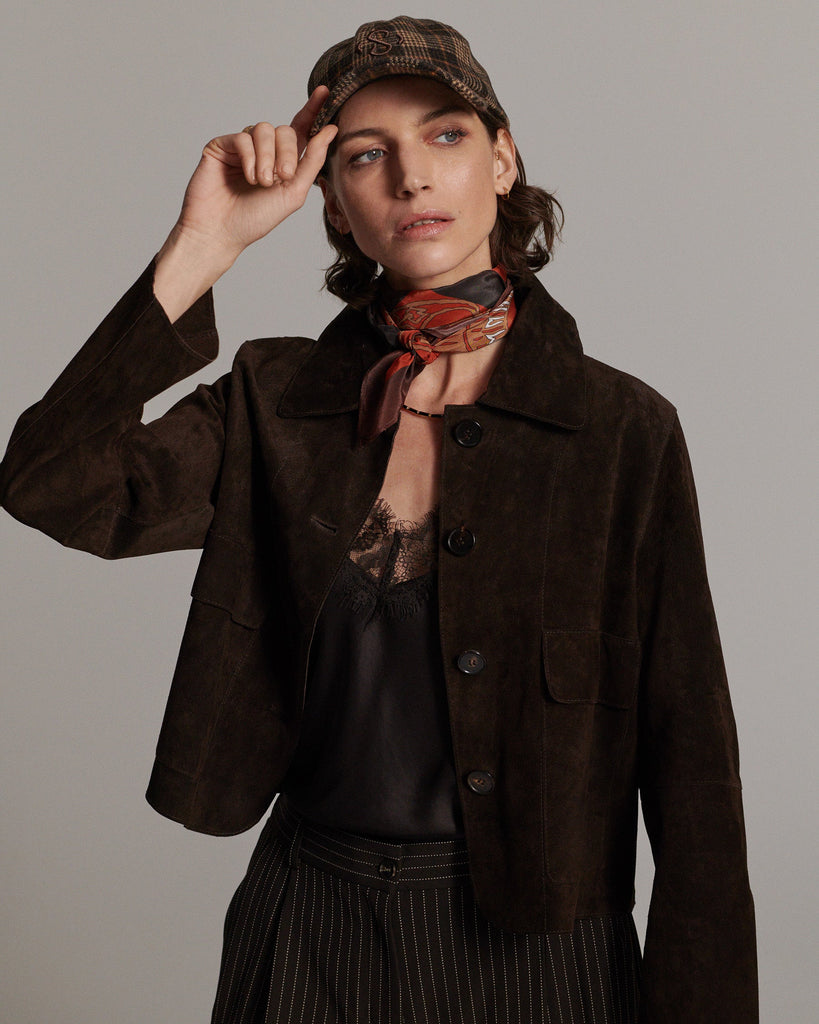 Summum Dark Chocolate Suede Jkt