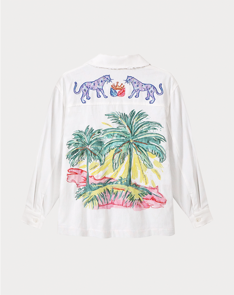 Me369 - Briann Embroidered Denim Jacket