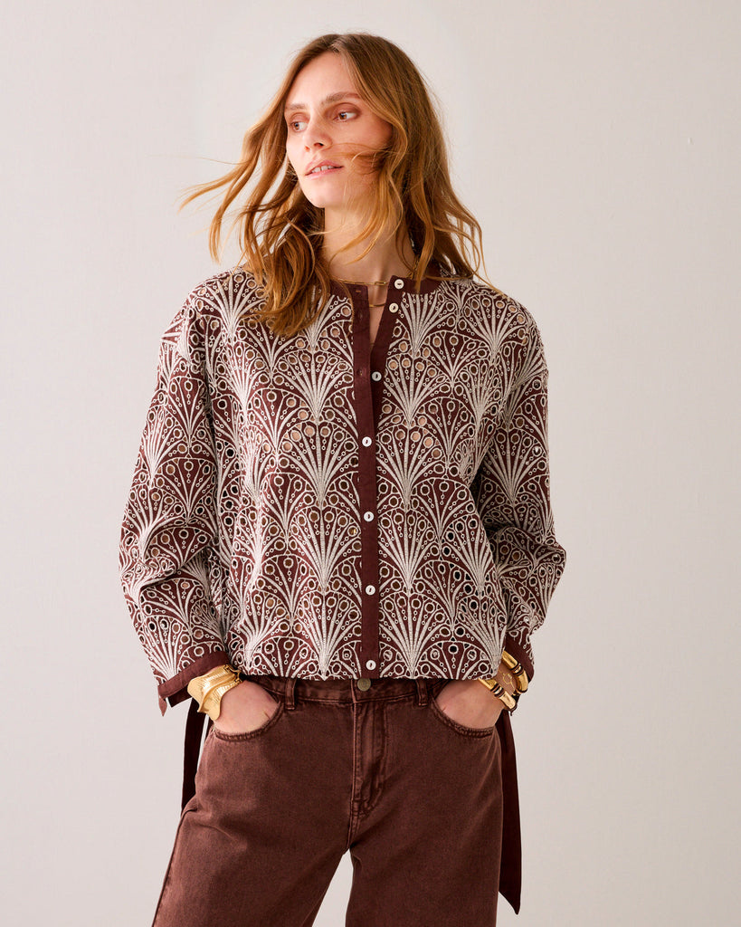 Summum Blouse Chiffly Coffee