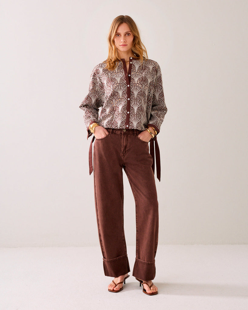 Summum Blouse Chiffly Coffee
