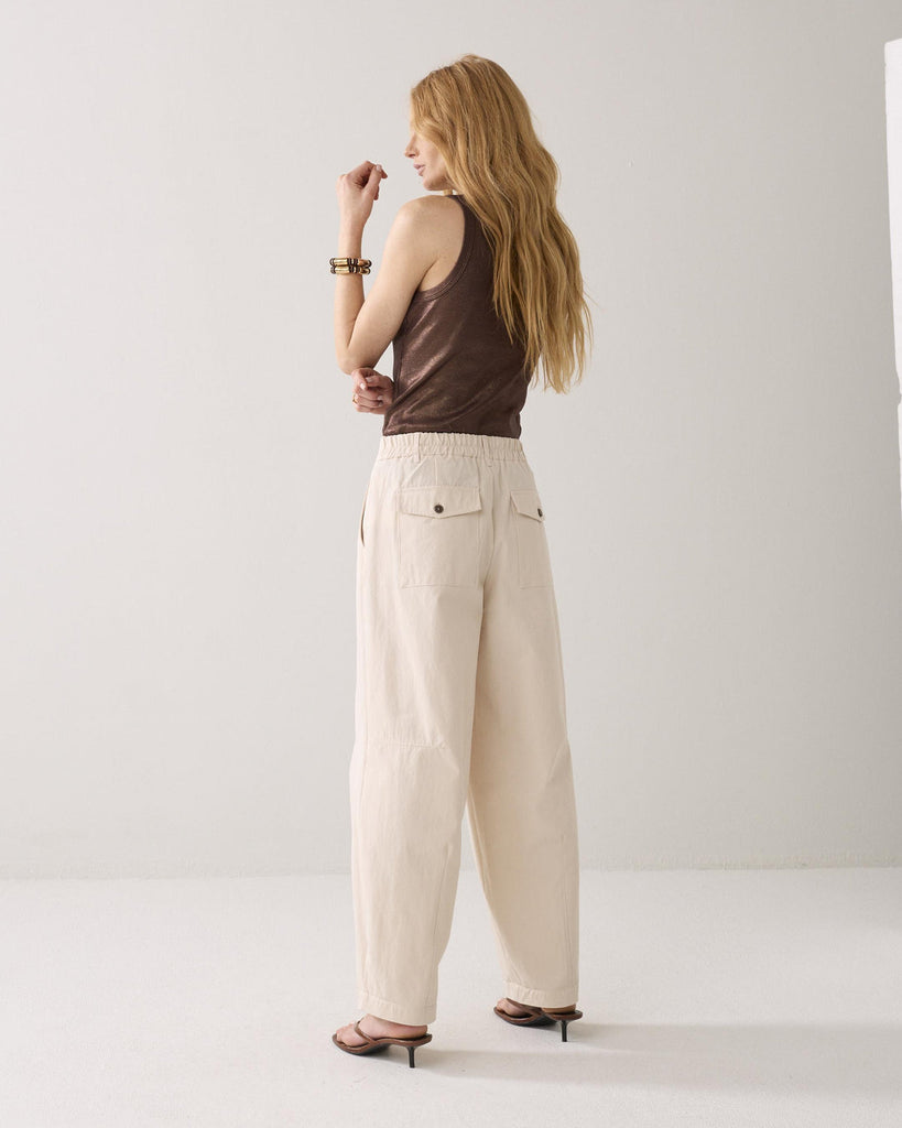 Summum Trs balloon fit Cotton blend-Ivory