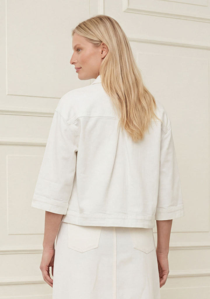 Isay Carpi denim jacket white