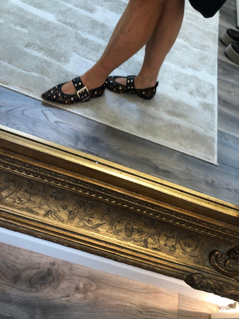 Lodi Leopard print & stud pump