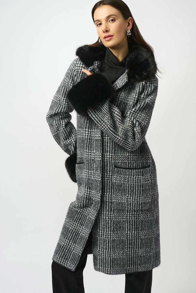 Joseph Ribkoff Plaid Coat 253900