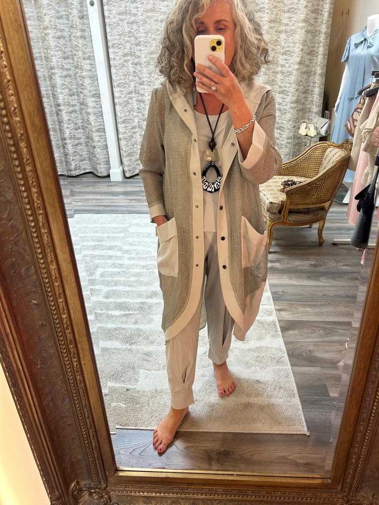 Naya NPA26126 Mesh Hooded Coat