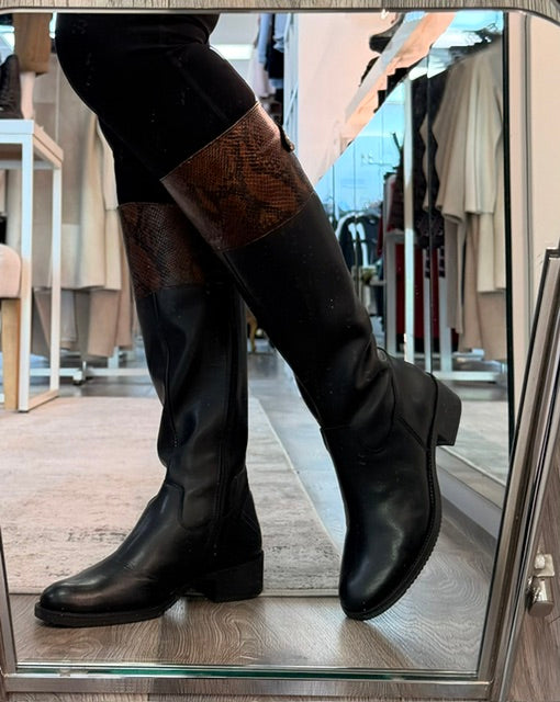 Jose Saenz 261110 Blk Knee High Boot