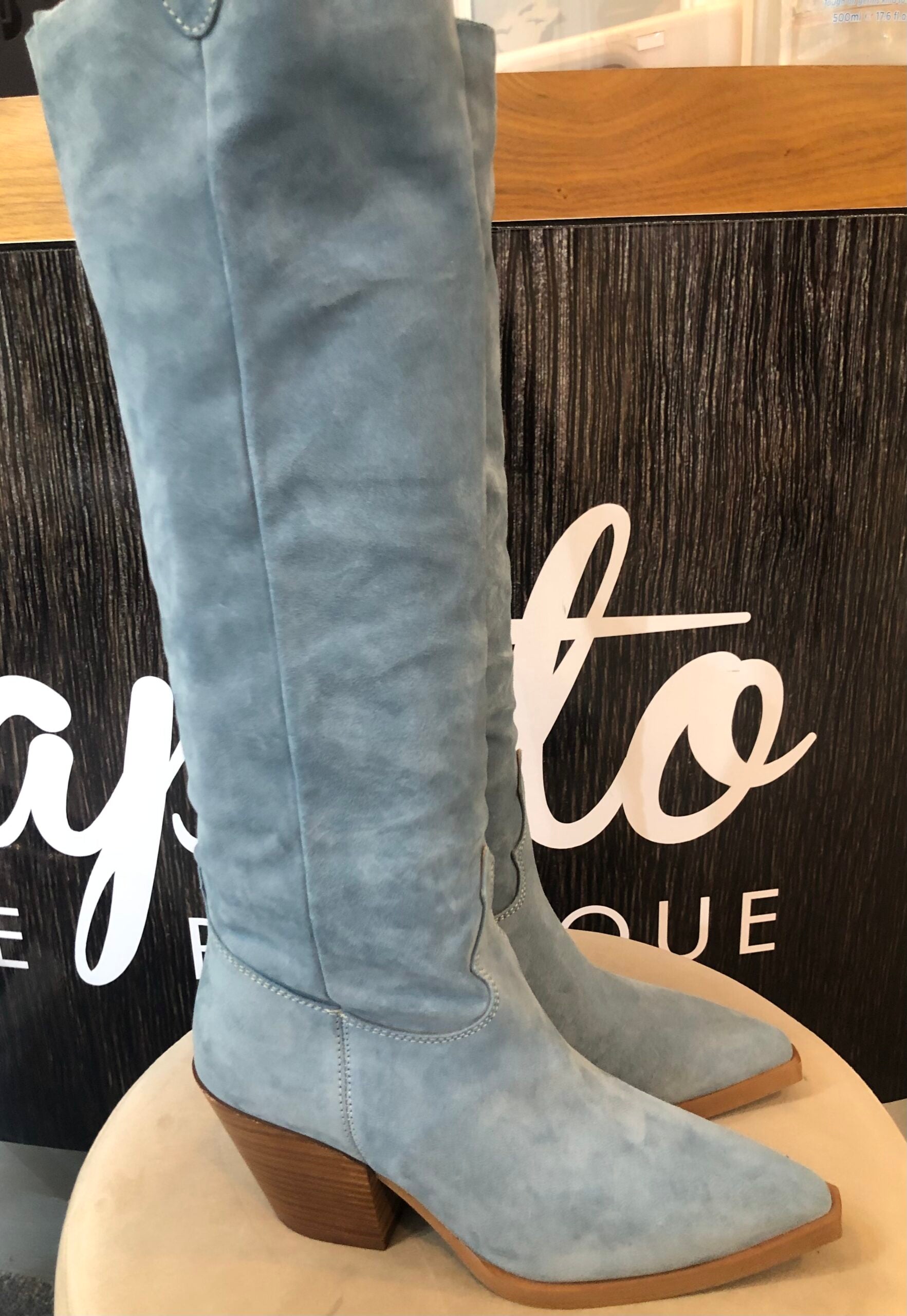 Alpe Blue Suede Boot 24002