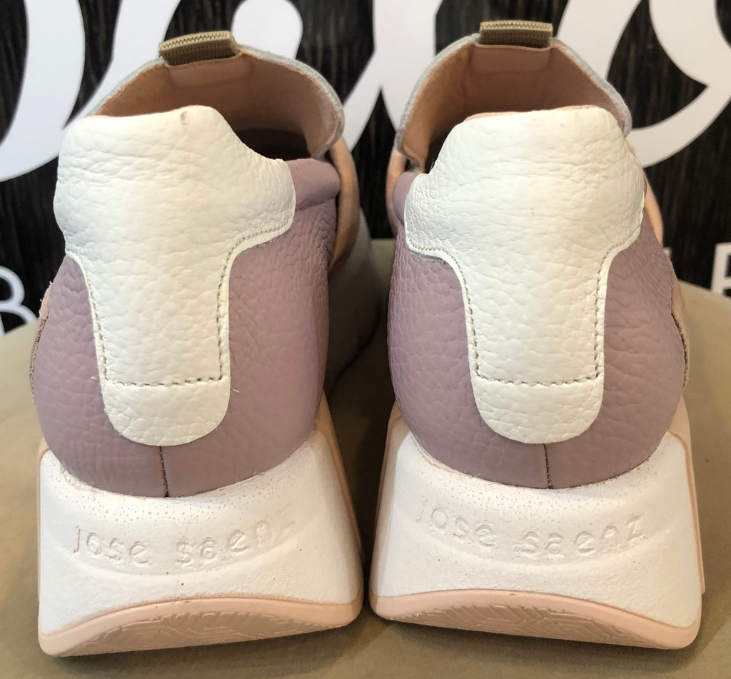 Jose Saenz White/Lilac/Nude Pink Loafer 24022