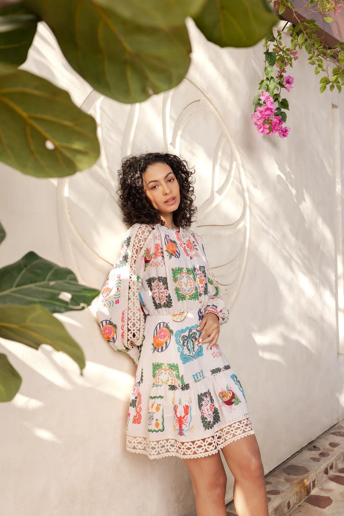Emily lovelock Dress Chalk