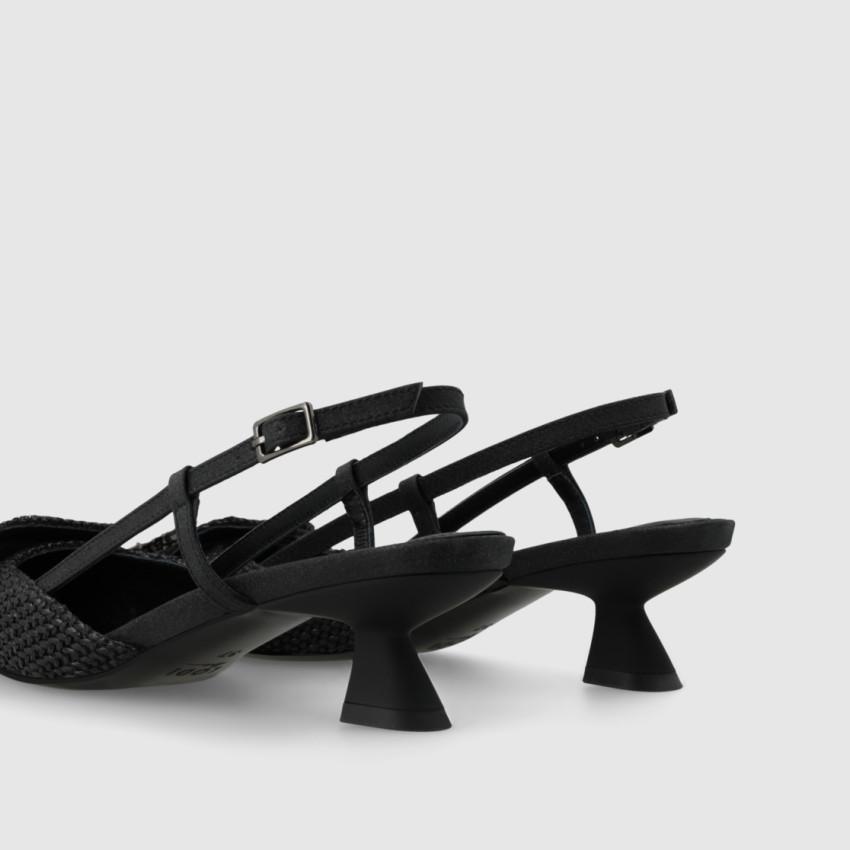 Lodi Love 25027 Rafia Black Slingback