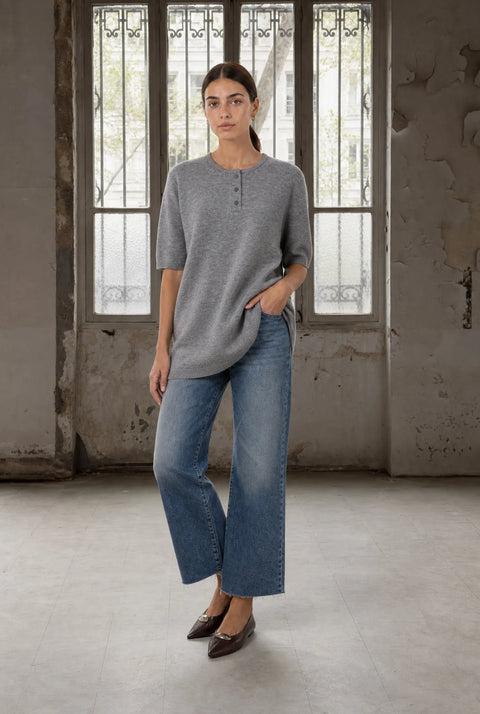 Jane Lushka Rora Grey Knit Top