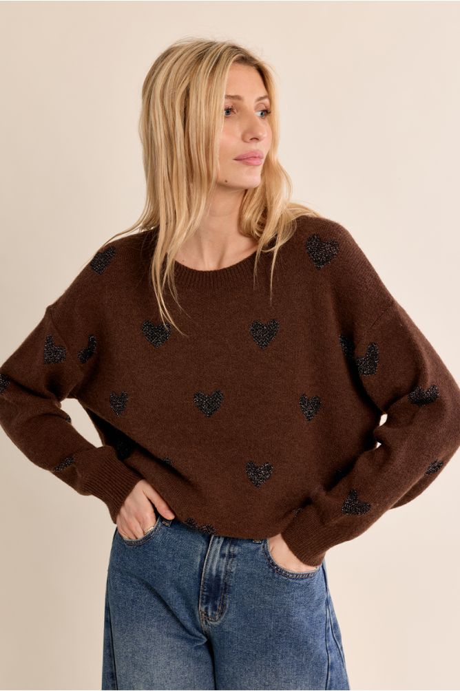 Molly Chocolate Knitted Sweater