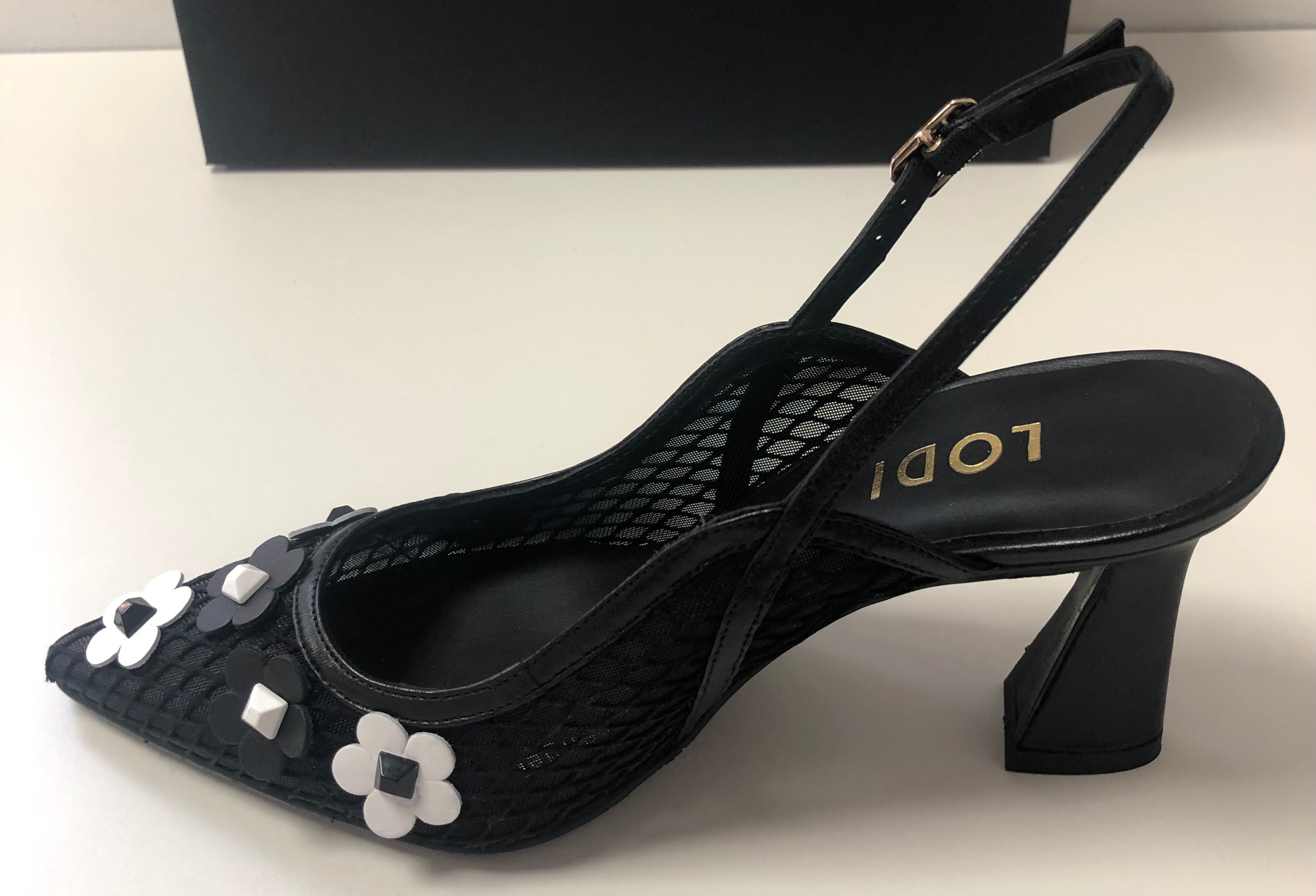 Lodi 25010 Black & White Slingback