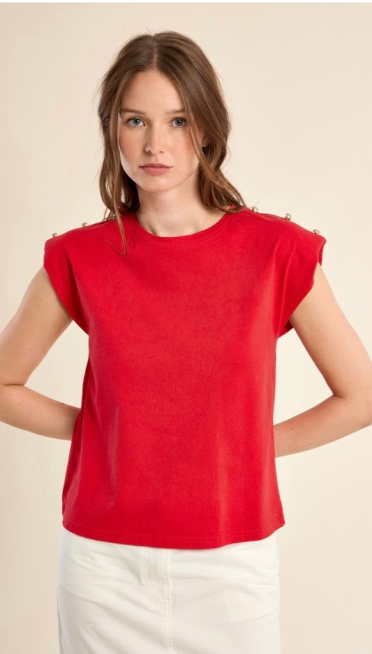 Molly knitted tee red